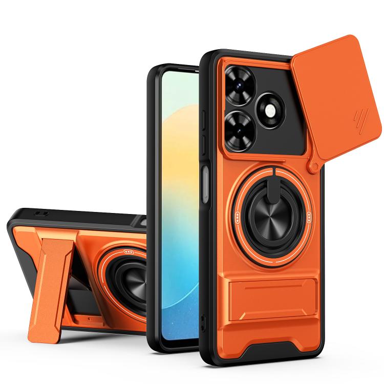 Lens Sliding Window Multifunctional Magnetic Shockproof Phone Case, For Tecno Pova 8 5G, For Tecno Spark 50 5G, For Tecno Pova Curve 2 5G, For Tecno Spark 50 4G, For Tecno Camon 50 Pro 4G, For Tecno Camon 50 4G, For Tecno Spark Go 3                    ...