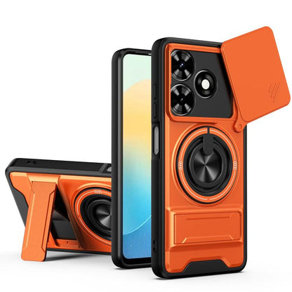 Lens Sliding Window Multifunctional Magnetic Shockproof Phone Case, For Tecno Pova 8 5G, For Tecno Spark 50 5G, For Tecno Pova Curve 2 5G, For Tecno Spark 50 4G, For Tecno Camon 50 Pro 4G, For Tecno Camon 50 4G, For Tecno Spark Go 3                    ...