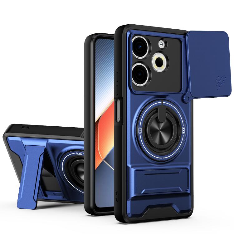 Lens Sliding Window Multifunctional Magnetic Shockproof Phone Case, For Tecno Camon 40 Premier 5G, For Tecno Camon 40 4G, For Tecno Spark 30 Pro 4G, For Tecno Spark 30 4G, For Tecno Spark Go 2025, For Tecno Spark 30C 4G, For Tecno Pova 6 Neo 4G        ...