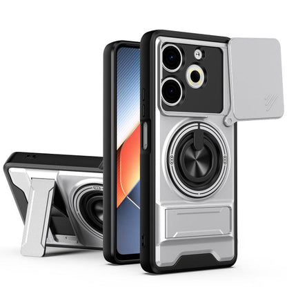 Lens Sliding Window Multifunctional Magnetic Shockproof Phone Case, For Tecno Camon 40 Premier 5G, For Tecno Camon 40 4G, For Tecno Spark 30 Pro 4G, For Tecno Spark 30 4G, For Tecno Spark Go 2025, For Tecno Spark 30C 4G, For Tecno Pova 6 Neo 4G        ...
