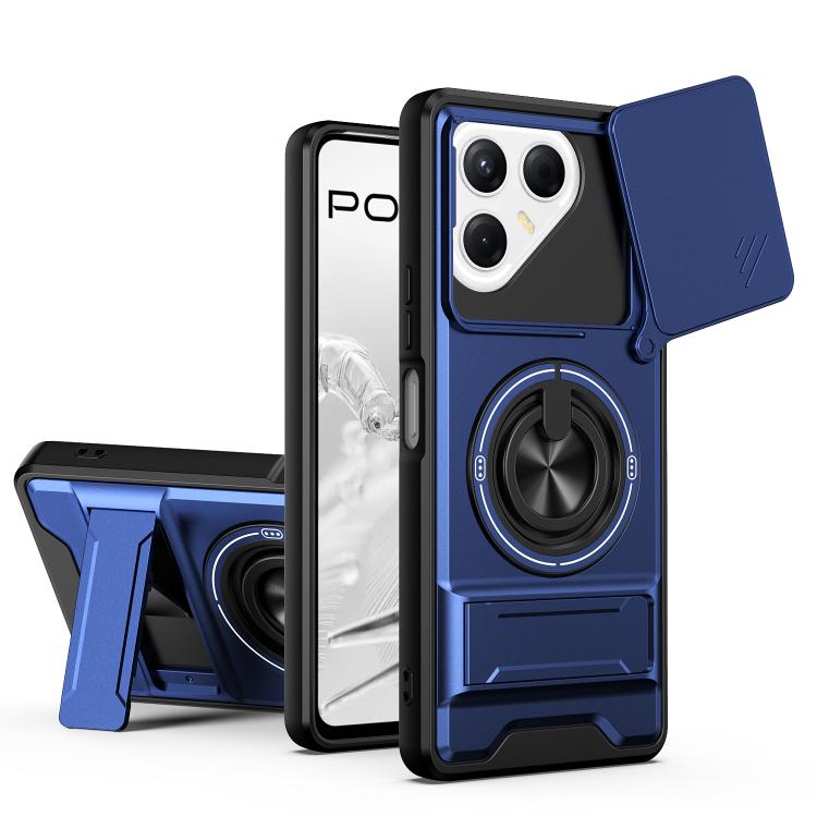 Lens Sliding Window Multifunctional Magnetic Shockproof Phone Case, For Tecno Pova 8 5G, For Tecno Spark 50 5G, For Tecno Pova Curve 2 5G, For Tecno Spark 50 4G, For Tecno Camon 50 Pro 4G, For Tecno Camon 50 4G, For Tecno Spark Go 3                    ...