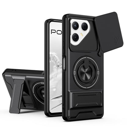 Lens Sliding Window Multifunctional Magnetic Shockproof Phone Case, For Tecno Pova 8 5G, For Tecno Spark 50 5G, For Tecno Pova Curve 2 5G, For Tecno Spark 50 4G, For Tecno Camon 50 Pro 4G, For Tecno Camon 50 4G, For Tecno Spark Go 3                    ...