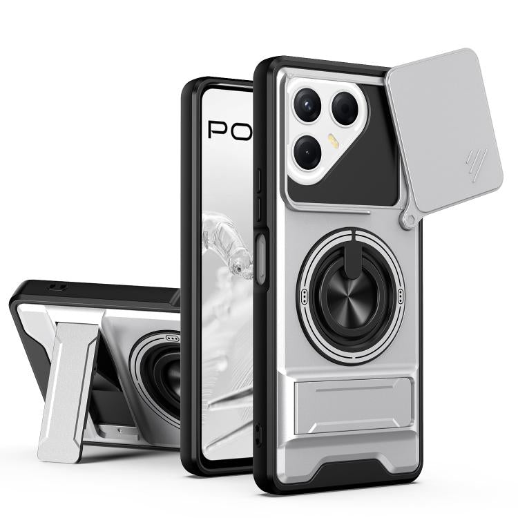 Lens Sliding Window Multifunctional Magnetic Shockproof Phone Case, For Tecno Pova 8 5G, For Tecno Spark 50 5G, For Tecno Pova Curve 2 5G, For Tecno Spark 50 4G, For Tecno Camon 50 Pro 4G, For Tecno Camon 50 4G, For Tecno Spark Go 3                    ...