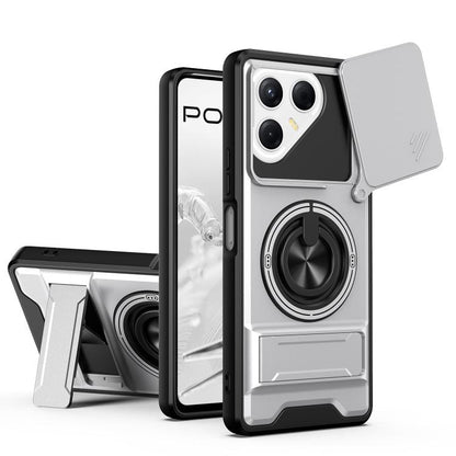 Lens Sliding Window Multifunctional Magnetic Shockproof Phone Case, For Tecno Pova 8 5G, For Tecno Spark 50 5G, For Tecno Pova Curve 2 5G, For Tecno Spark 50 4G, For Tecno Camon 50 Pro 4G, For Tecno Camon 50 4G, For Tecno Spark Go 3                    ...