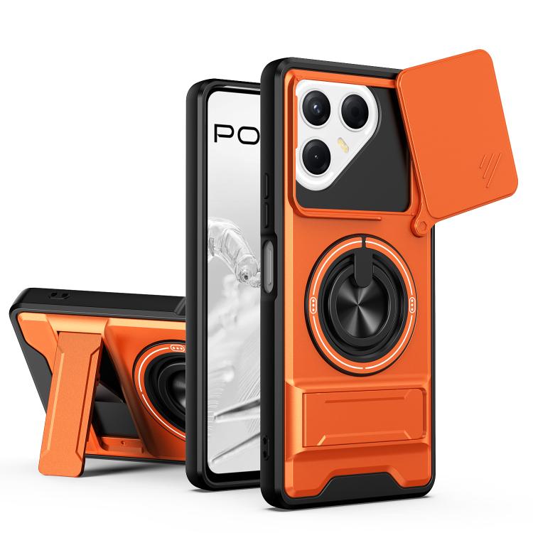 Lens Sliding Window Multifunctional Magnetic Shockproof Phone Case, For Tecno Pova 8 5G, For Tecno Spark 50 5G, For Tecno Pova Curve 2 5G, For Tecno Spark 50 4G, For Tecno Camon 50 Pro 4G, For Tecno Camon 50 4G, For Tecno Spark Go 3                    ...