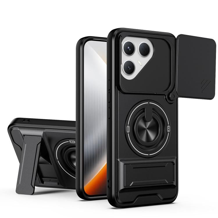 Lens Sliding Window Multifunctional Magnetic Shockproof Phone Case, For Tecno Pova 8 5G, For Tecno Spark 50 5G, For Tecno Pova Curve 2 5G, For Tecno Spark 50 4G, For Tecno Camon 50 Pro 4G, For Tecno Camon 50 4G, For Tecno Spark Go 3                    ...