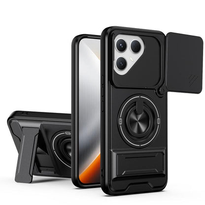Lens Sliding Window Multifunctional Magnetic Shockproof Phone Case, For Tecno Pova 8 5G, For Tecno Spark 50 5G, For Tecno Pova Curve 2 5G, For Tecno Spark 50 4G, For Tecno Camon 50 Pro 4G, For Tecno Camon 50 4G, For Tecno Spark Go 3                    ...