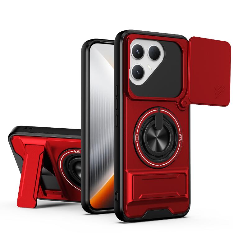 Lens Sliding Window Multifunctional Magnetic Shockproof Phone Case, For Tecno Pova 8 5G, For Tecno Spark 50 5G, For Tecno Pova Curve 2 5G, For Tecno Spark 50 4G, For Tecno Camon 50 Pro 4G, For Tecno Camon 50 4G, For Tecno Spark Go 3                    ...