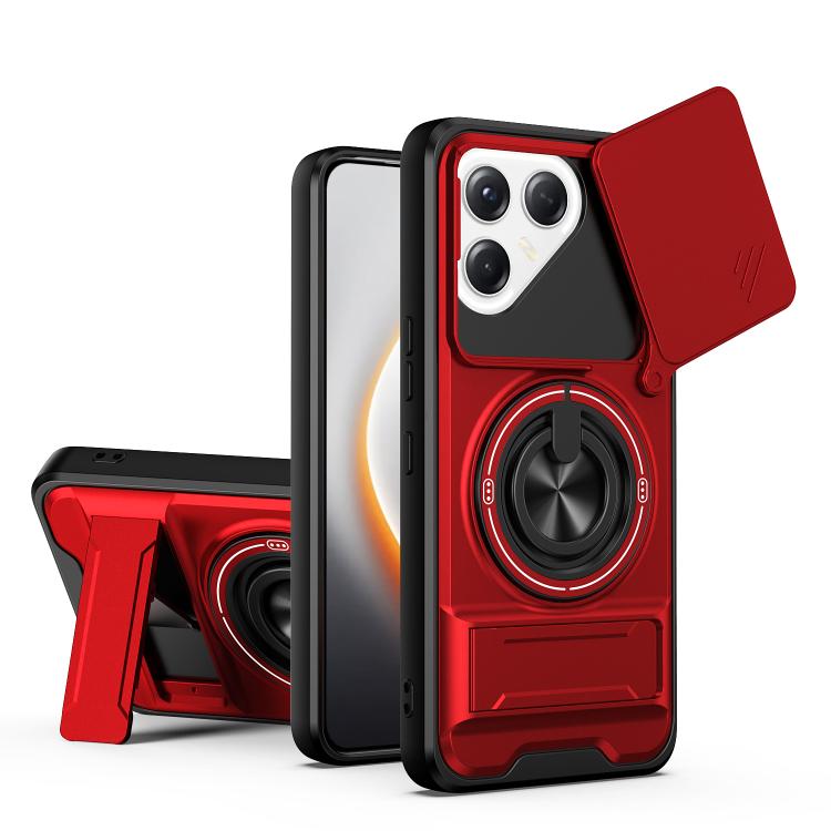 Lens Sliding Window Multifunctional Magnetic Shockproof Phone Case, For Tecno Pova 8 5G, For Tecno Spark 50 5G, For Tecno Pova Curve 2 5G, For Tecno Spark 50 4G, For Tecno Camon 50 Pro 4G, For Tecno Camon 50 4G, For Tecno Spark Go 3                    ...