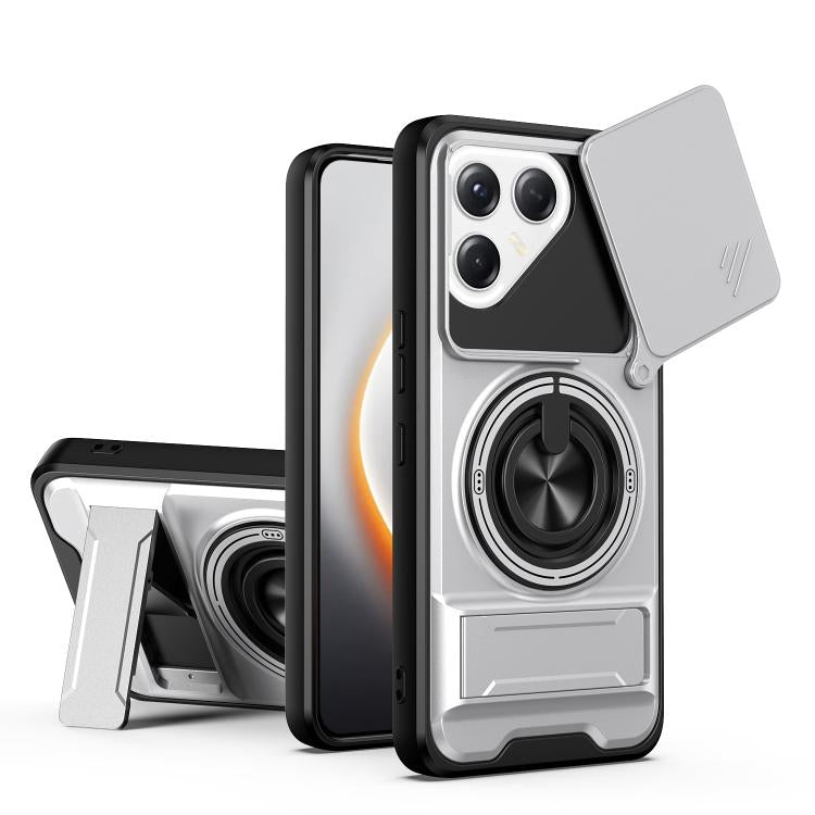 Lens Sliding Window Multifunctional Magnetic Shockproof Phone Case, For Tecno Pova 8 5G, For Tecno Spark 50 5G, For Tecno Pova Curve 2 5G, For Tecno Spark 50 4G, For Tecno Camon 50 Pro 4G, For Tecno Camon 50 4G, For Tecno Spark Go 3                    ...
