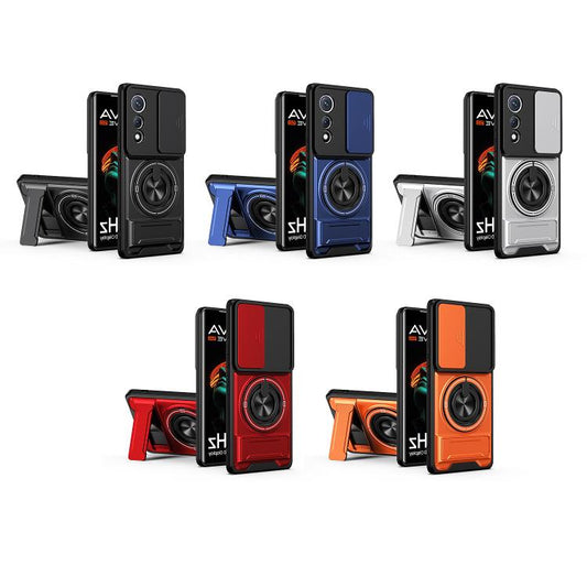 Lens Sliding Window Multifunctional Magnetic Shockproof Phone Case, For Tecno Pova Curve 5G, For Tecno Camon 40 Pro 4G, For Tecno Camon 40 Premier 5G, For Tecno Camon 40 4G, For Tecno Spark 30 Pro 4G, For Tecno Spark 30 4G, For Tecno Spark Go 2025     ...