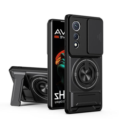 Lens Sliding Window Multifunctional Magnetic Shockproof Phone Case, For Tecno Pova 8 5G, For Tecno Spark 50 5G, For Tecno Pova Curve 2 5G, For Tecno Spark 50 4G, For Tecno Camon 50 Pro 4G, For Tecno Camon 50 4G, For Tecno Spark Go 3                    ...