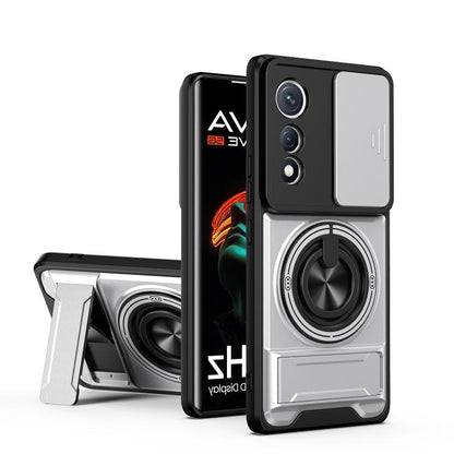 Lens Sliding Window Multifunctional Magnetic Shockproof Phone Case, For Tecno Pova 8 5G, For Tecno Spark 50 5G, For Tecno Pova Curve 2 5G, For Tecno Spark 50 4G, For Tecno Camon 50 Pro 4G, For Tecno Camon 50 4G, For Tecno Spark Go 3                    ...