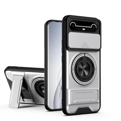 Lens Sliding Window Multifunctional Magnetic Shockproof Phone Case, For Tecno Pova 8 5G, For Tecno Spark 50 5G, For Tecno Pova Curve 2 5G, For Tecno Spark 50 4G, For Tecno Camon 50 Pro 4G, For Tecno Camon 50 4G, For Tecno Spark Go 3                    ...