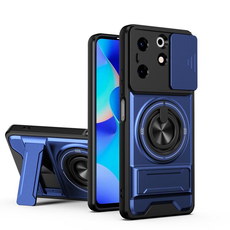 Lens Sliding Window Multifunctional Magnetic Shockproof Phone Case, For Tecno Camon 40 Premier 5G, For Tecno Camon 40 4G, For Tecno Spark 30 Pro 4G, For Tecno Spark 30 4G, For Tecno Spark Go 2025, For Tecno Spark 30C 4G, For Tecno Pova 6 Neo 4G        ...
