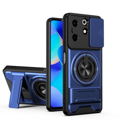 Lens Sliding Window Multifunctional Magnetic Shockproof Phone Case, For Tecno Camon 40 Premier 5G, For Tecno Camon 40 4G, For Tecno Spark 30 Pro 4G, For Tecno Spark 30 4G, For Tecno Spark Go 2025, For Tecno Spark 30C 4G, For Tecno Pova 6 Neo 4G        ...