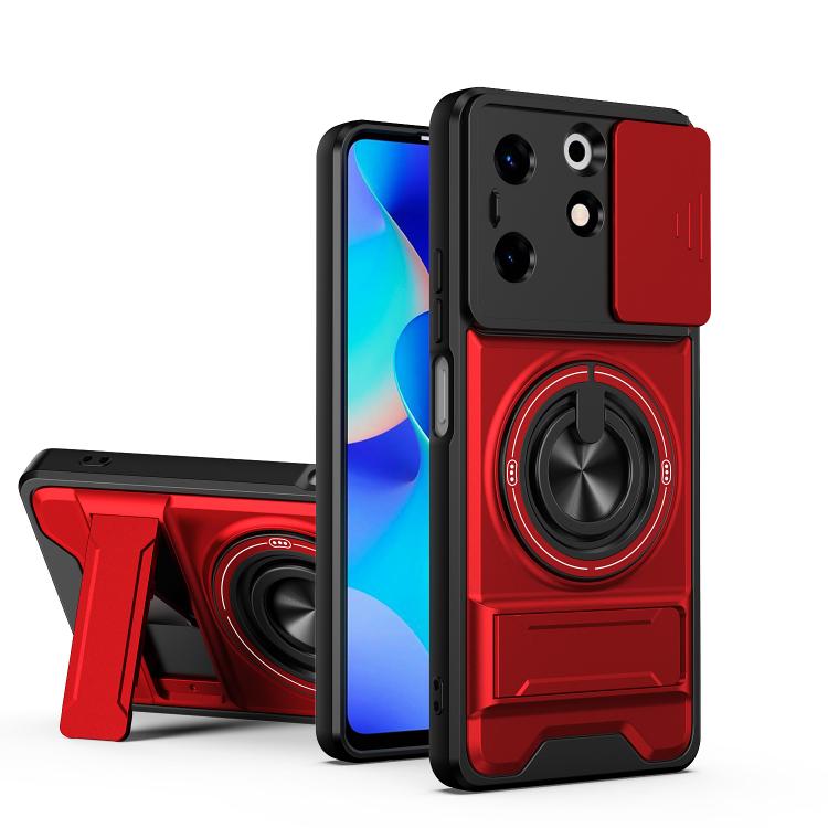Lens Sliding Window Multifunctional Magnetic Shockproof Phone Case, For Tecno Camon 40 Premier 5G, For Tecno Camon 40 4G, For Tecno Spark 30 Pro 4G, For Tecno Spark 30 4G, For Tecno Spark Go 2025, For Tecno Spark 30C 4G, For Tecno Pova 6 Neo 4G        ...