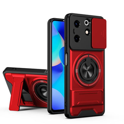 Lens Sliding Window Multifunctional Magnetic Shockproof Phone Case, For Tecno Camon 40 Premier 5G, For Tecno Camon 40 4G, For Tecno Spark 30 Pro 4G, For Tecno Spark 30 4G, For Tecno Spark Go 2025, For Tecno Spark 30C 4G, For Tecno Pova 6 Neo 4G        ...