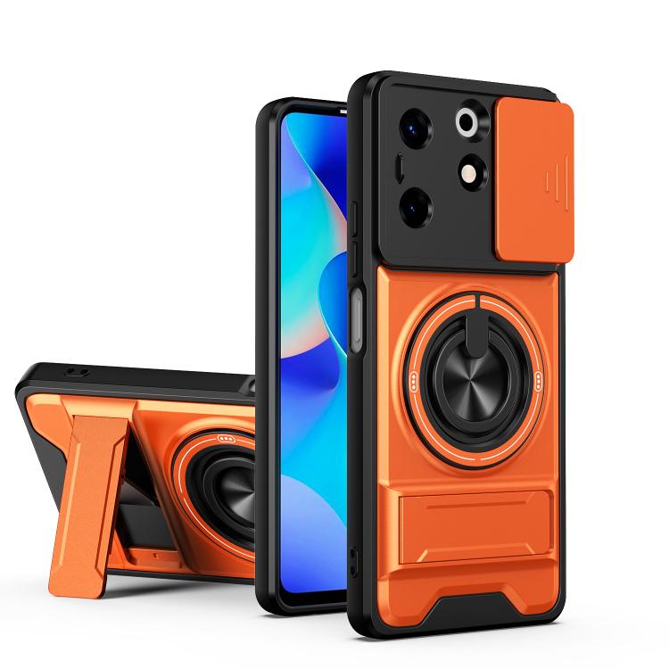 Lens Sliding Window Multifunctional Magnetic Shockproof Phone Case, For Tecno Camon 40 Premier 5G, For Tecno Camon 40 4G, For Tecno Spark 30 Pro 4G, For Tecno Spark 30 4G, For Tecno Spark Go 2025, For Tecno Spark 30C 4G, For Tecno Pova 6 Neo 4G        ...