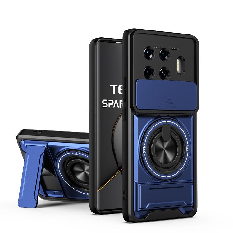Lens Sliding Window Multifunctional Magnetic Shockproof Phone Case, For Tecno Camon 40 Premier 5G, For Tecno Camon 40 4G, For Tecno Spark 30 Pro 4G, For Tecno Spark 30 4G, For Tecno Spark Go 2025, For Tecno Spark 30C 4G, For Tecno Pova 6 Neo 4G        ...