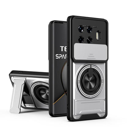 Lens Sliding Window Multifunctional Magnetic Shockproof Phone Case, For Tecno Camon 40 Premier 5G, For Tecno Camon 40 4G, For Tecno Spark 30 Pro 4G, For Tecno Spark 30 4G, For Tecno Spark Go 2025, For Tecno Spark 30C 4G, For Tecno Pova 6 Neo 4G        ...