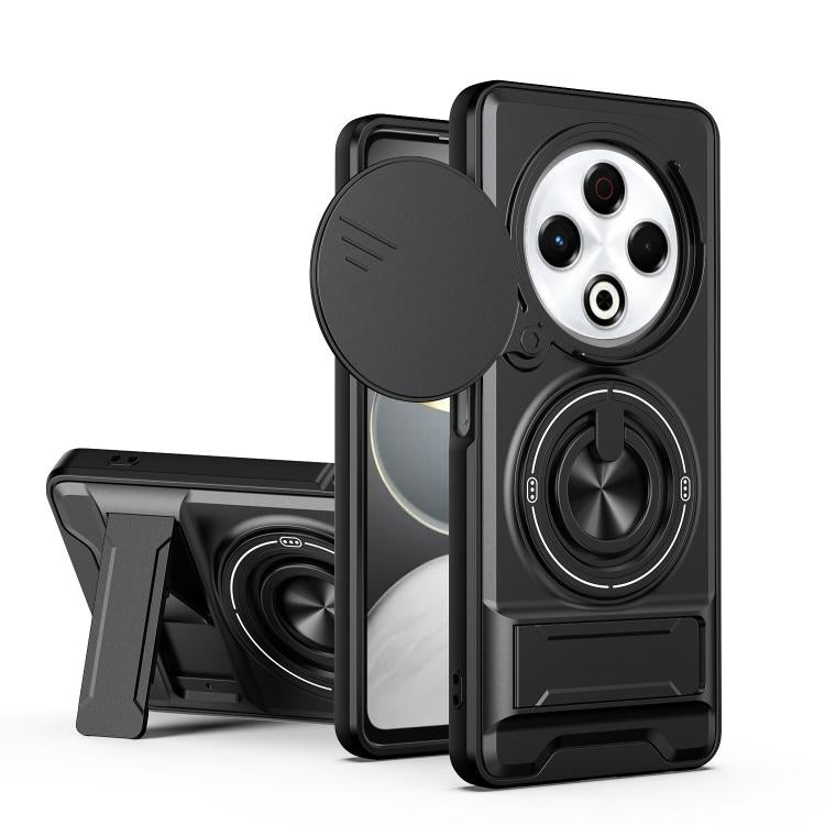 Lens Sliding Window Multifunctional Magnetic Shockproof Phone Case, For Tecno Camon 40 Premier 5G, For Tecno Camon 40 4G, For Tecno Spark 30 Pro 4G, For Tecno Spark 30 4G, For Tecno Spark Go 2025, For Tecno Spark 30C 4G, For Tecno Pova 6 Neo 4G        ...