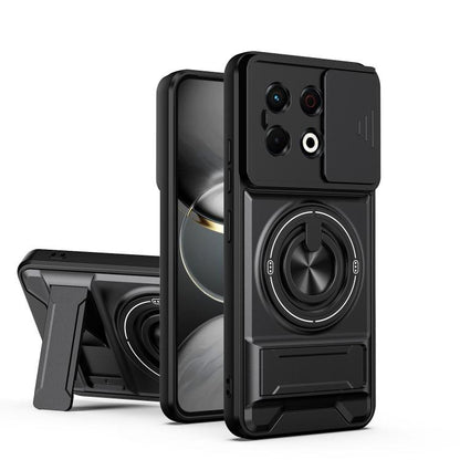 Lens Sliding Window Multifunctional Magnetic Shockproof Phone Case, For Tecno Camon 40 Premier 5G, For Tecno Camon 40 4G, For Tecno Spark 30 Pro 4G, For Tecno Spark 30 4G, For Tecno Spark Go 2025, For Tecno Spark 30C 4G, For Tecno Pova 6 Neo 4G        ...