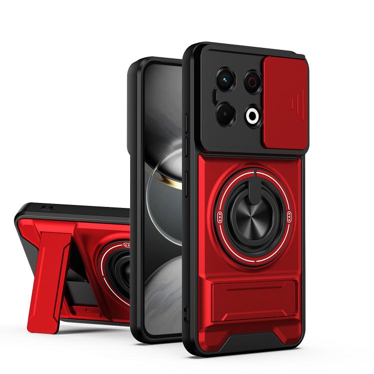 Lens Sliding Window Multifunctional Magnetic Shockproof Phone Case, For Tecno Camon 40 Premier 5G, For Tecno Camon 40 4G, For Tecno Spark 30 Pro 4G, For Tecno Spark 30 4G, For Tecno Spark Go 2025, For Tecno Spark 30C 4G, For Tecno Pova 6 Neo 4G        ...