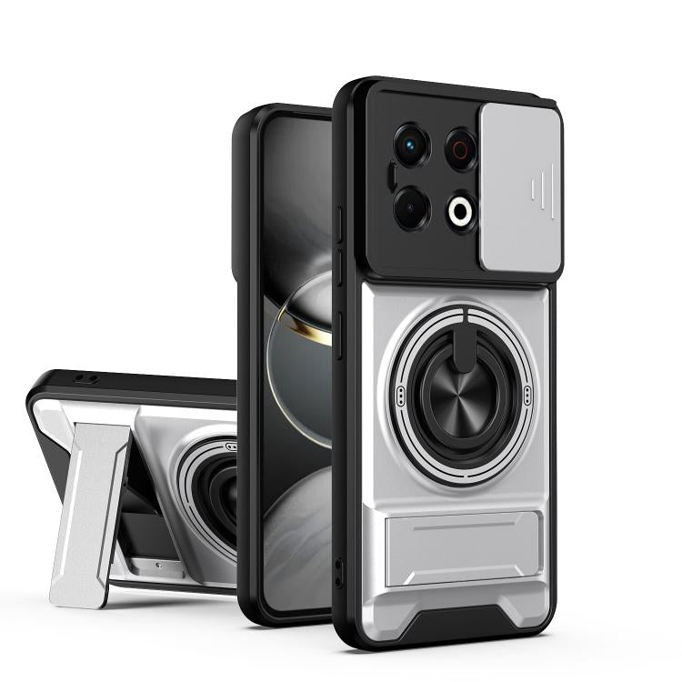 Lens Sliding Window Multifunctional Magnetic Shockproof Phone Case, For Tecno Camon 40 Premier 5G, For Tecno Camon 40 4G, For Tecno Spark 30 Pro 4G, For Tecno Spark 30 4G, For Tecno Spark Go 2025, For Tecno Spark 30C 4G, For Tecno Pova 6 Neo 4G        ...