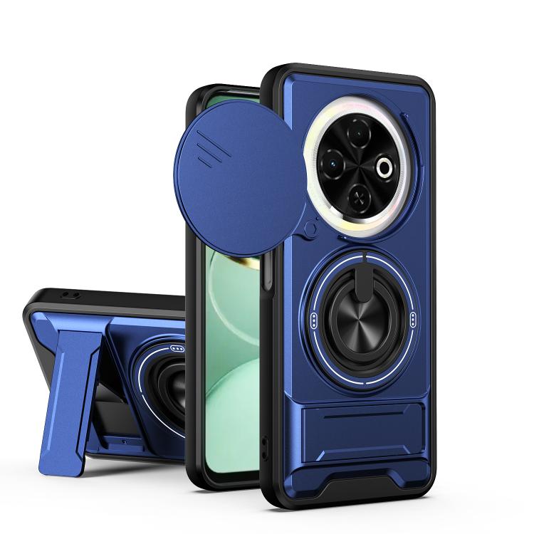Lens Sliding Window Multifunctional Magnetic Shockproof Phone Case, For Tecno Camon 40 Premier 5G, For Tecno Camon 40 4G, For Tecno Spark 30 Pro 4G, For Tecno Spark 30 4G, For Tecno Spark Go 2025, For Tecno Spark 30C 4G, For Tecno Pova 6 Neo 4G        ...