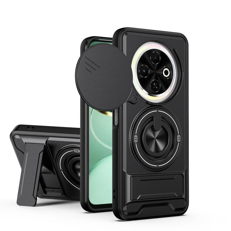 Lens Sliding Window Multifunctional Magnetic Shockproof Phone Case, For Tecno Camon 40 Premier 5G, For Tecno Camon 40 4G, For Tecno Spark 30 Pro 4G, For Tecno Spark 30 4G, For Tecno Spark Go 2025, For Tecno Spark 30C 4G, For Tecno Pova 6 Neo 4G        ...
