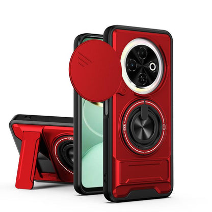 Lens Sliding Window Multifunctional Magnetic Shockproof Phone Case, For Tecno Camon 40 Premier 5G, For Tecno Camon 40 4G, For Tecno Spark 30 Pro 4G, For Tecno Spark 30 4G, For Tecno Spark Go 2025, For Tecno Spark 30C 4G, For Tecno Pova 6 Neo 4G        ...