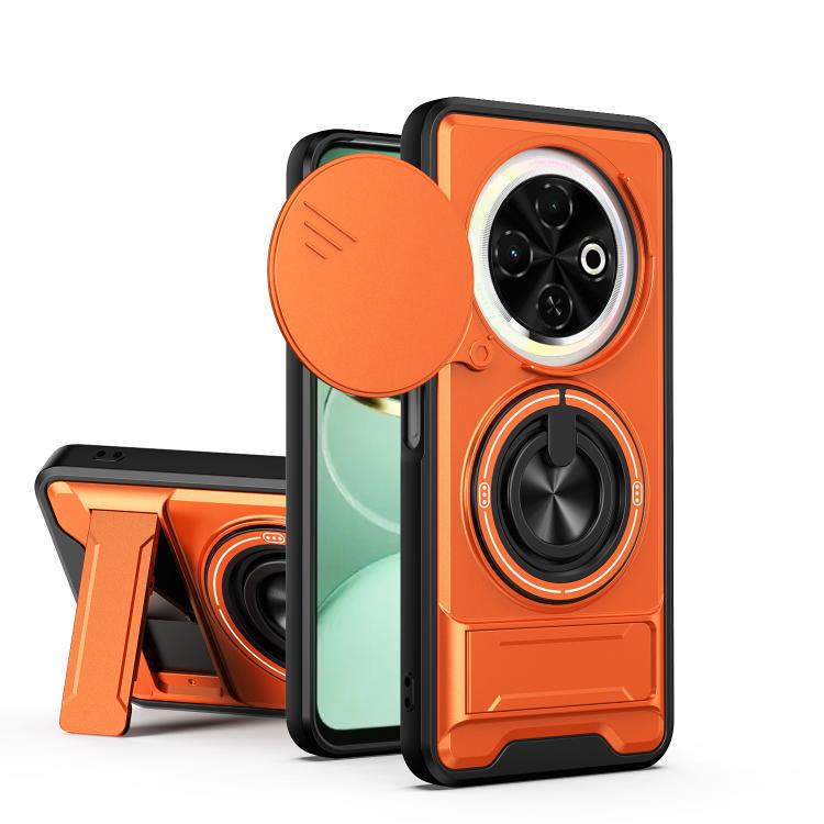 Lens Sliding Window Multifunctional Magnetic Shockproof Phone Case, For Tecno Camon 40 Premier 5G, For Tecno Camon 40 4G, For Tecno Spark 30 Pro 4G, For Tecno Spark 30 4G, For Tecno Spark Go 2025, For Tecno Spark 30C 4G, For Tecno Pova 6 Neo 4G        ...