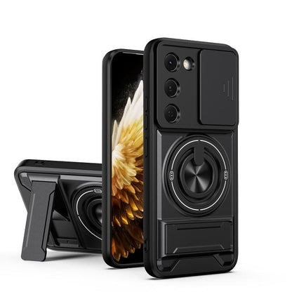 Lens Sliding Window Multifunctional Magnetic Shockproof Phone Case, For Tecno Pova 8 5G, For Tecno Spark 50 5G, For Tecno Pova Curve 2 5G, For Tecno Spark 50 4G, For Tecno Camon 50 Pro 4G, For Tecno Camon 50 4G, For Tecno Spark Go 3                    ...