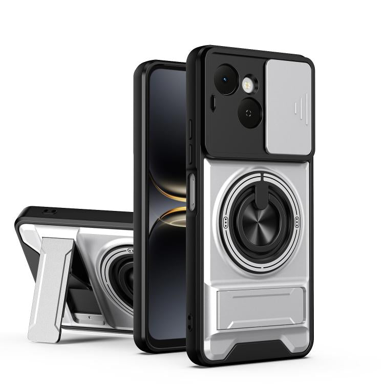 Lens Sliding Window Multifunctional Magnetic Shockproof Phone Case, For Tecno Pova 8 5G, For Tecno Spark 50 5G, For Tecno Pova Curve 2 5G, For Tecno Spark 50 4G, For Tecno Camon 50 Pro 4G, For Tecno Camon 50 4G, For Tecno Spark Go 3                    ...