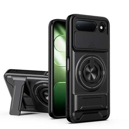 Lens Sliding Window Multifunctional Magnetic Shockproof Phone Case, For Tecno Pova 8 5G, For Tecno Spark 50 5G, For Tecno Pova Curve 2 5G, For Tecno Spark 50 4G, For Tecno Camon 50 Pro 4G, For Tecno Camon 50 4G, For Tecno Spark Go 3                    ...