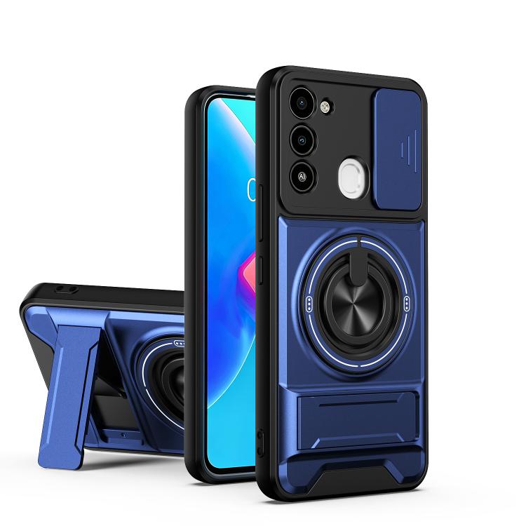 Lens Sliding Window Multifunctional Magnetic Shockproof Phone Case, For Tecno Camon 40 Premier 5G, For Tecno Camon 40 4G, For Tecno Spark 30 Pro 4G, For Tecno Spark 30 4G, For Tecno Spark Go 2025, For Tecno Spark 30C 4G, For Tecno Pova 6 Neo 4G        ...