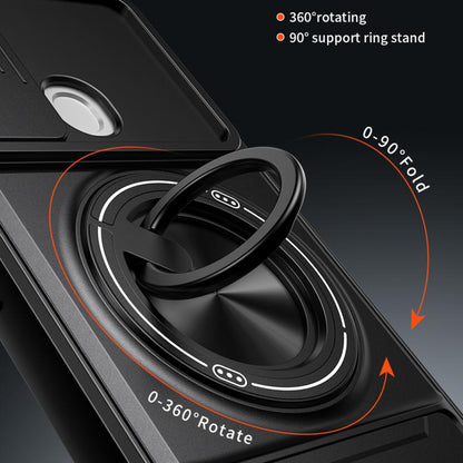 Lens Sliding Window Multifunctional Magnetic Shockproof Phone Case, For Tecno Spark Go 2022