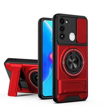 Lens Sliding Window Multifunctional Magnetic Shockproof Phone Case, For Tecno Camon 40 Premier 5G, For Tecno Camon 40 4G, For Tecno Spark 30 Pro 4G, For Tecno Spark 30 4G, For Tecno Spark Go 2025, For Tecno Spark 30C 4G, For Tecno Pova 6 Neo 4G        ...