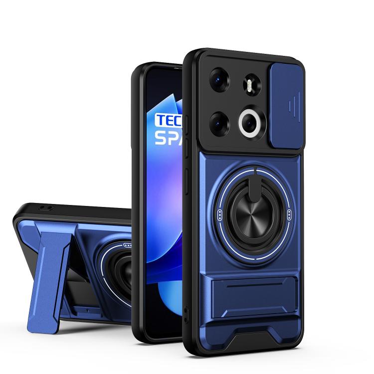 Lens Sliding Window Multifunctional Magnetic Shockproof Phone Case, For Tecno Camon 40 Premier 5G, For Tecno Camon 40 4G, For Tecno Spark 30 Pro 4G, For Tecno Spark 30 4G, For Tecno Spark Go 2025, For Tecno Spark 30C 4G, For Tecno Pova 6 Neo 4G        ...