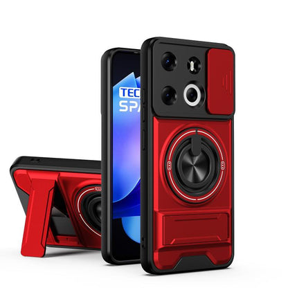 Lens Sliding Window Multifunctional Magnetic Shockproof Phone Case, For Tecno Camon 40 Premier 5G, For Tecno Camon 40 4G, For Tecno Spark 30 Pro 4G, For Tecno Spark 30 4G, For Tecno Spark Go 2025, For Tecno Spark 30C 4G, For Tecno Pova 6 Neo 4G        ...