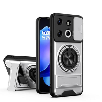 Lens Sliding Window Multifunctional Magnetic Shockproof Phone Case, For Tecno Camon 40 Premier 5G, For Tecno Camon 40 4G, For Tecno Spark 30 Pro 4G, For Tecno Spark 30 4G, For Tecno Spark Go 2025, For Tecno Spark 30C 4G, For Tecno Pova 6 Neo 4G        ...