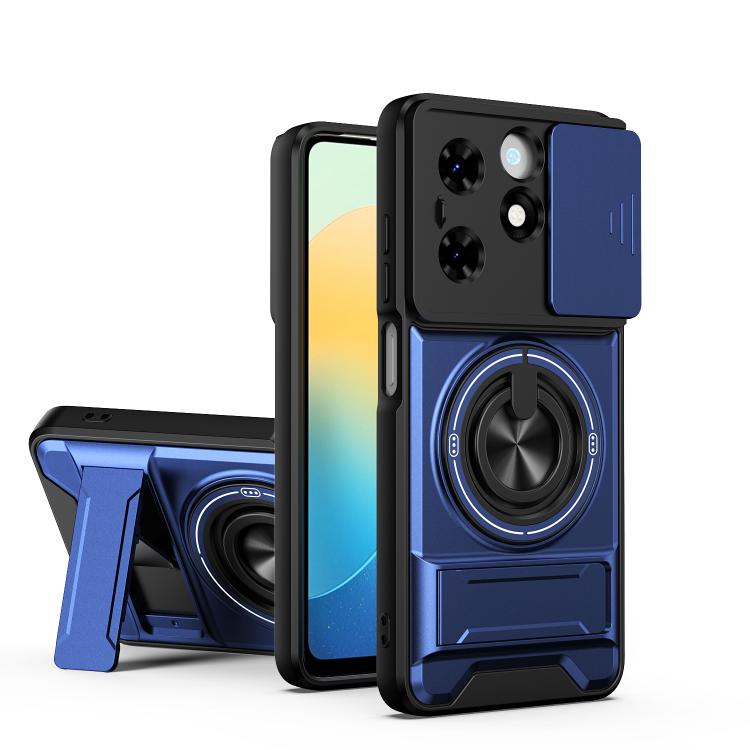 Lens Sliding Window Multifunctional Magnetic Shockproof Phone Case, For Tecno Camon 40 Premier 5G, For Tecno Camon 40 4G, For Tecno Spark 30 Pro 4G, For Tecno Spark 30 4G, For Tecno Spark Go 2025, For Tecno Spark 30C 4G, For Tecno Pova 6 Neo 4G        ...