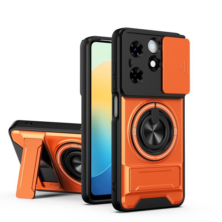 Lens Sliding Window Multifunctional Magnetic Shockproof Phone Case, For Tecno Camon 40 Premier 5G, For Tecno Camon 40 4G, For Tecno Spark 30 Pro 4G, For Tecno Spark 30 4G, For Tecno Spark Go 2025, For Tecno Spark 30C 4G, For Tecno Pova 6 Neo 4G        ...