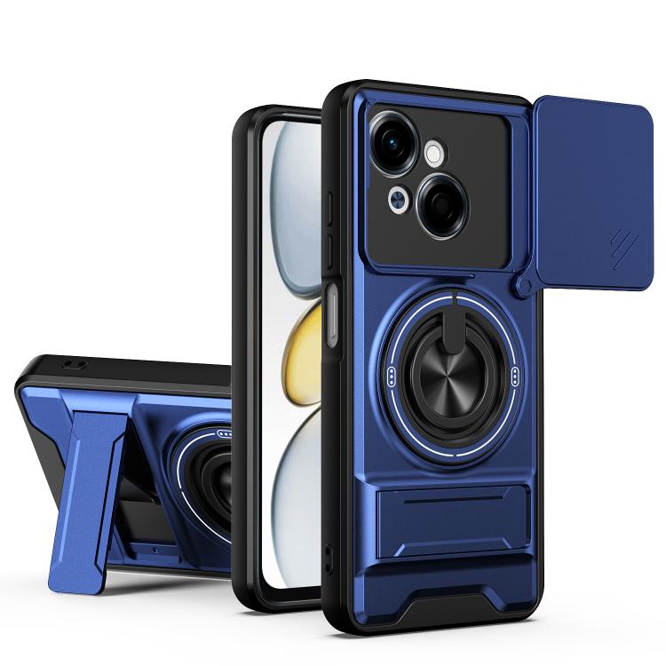 Lens Sliding Window Multifunctional Magnetic Shockproof Phone Case, For Tecno Camon 40 Premier 5G, For Tecno Camon 40 4G, For Tecno Spark 30 Pro 4G, For Tecno Spark 30 4G, For Tecno Spark Go 2025, For Tecno Spark 30C 4G, For Tecno Pova 6 Neo 4G        ...