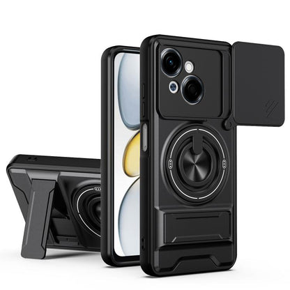 Lens Sliding Window Multifunctional Magnetic Shockproof Phone Case, For Tecno Camon 40 Premier 5G, For Tecno Camon 40 4G, For Tecno Spark 30 Pro 4G, For Tecno Spark 30 4G, For Tecno Spark Go 2025, For Tecno Spark 30C 4G, For Tecno Pova 6 Neo 4G        ...
