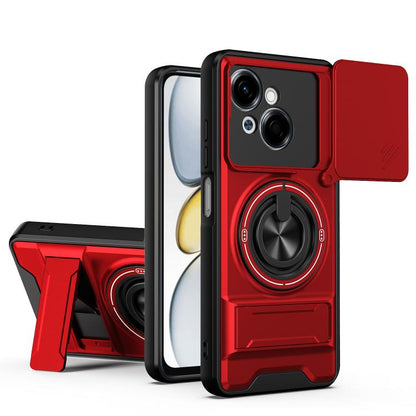 Lens Sliding Window Multifunctional Magnetic Shockproof Phone Case, For Tecno Camon 40 Premier 5G, For Tecno Camon 40 4G, For Tecno Spark 30 Pro 4G, For Tecno Spark 30 4G, For Tecno Spark Go 2025, For Tecno Spark 30C 4G, For Tecno Pova 6 Neo 4G        ...