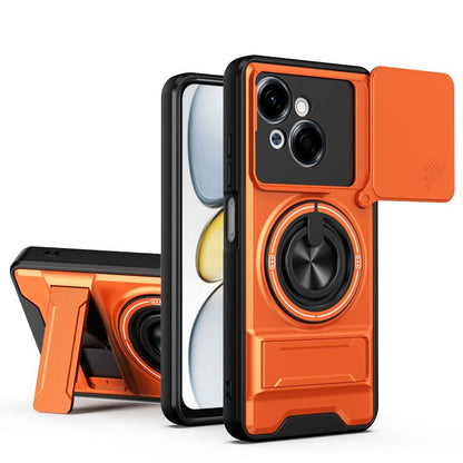 Lens Sliding Window Multifunctional Magnetic Shockproof Phone Case, For Tecno Camon 40 Premier 5G, For Tecno Camon 40 4G, For Tecno Spark 30 Pro 4G, For Tecno Spark 30 4G, For Tecno Spark Go 2025, For Tecno Spark 30C 4G, For Tecno Pova 6 Neo 4G        ...