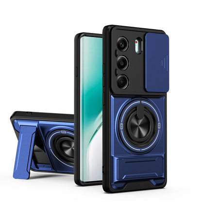 Lens Sliding Window Multifunctional Magnetic Shockproof Phone Case, For Tecno Camon 40 Premier 5G, For Tecno Camon 40 4G, For Tecno Spark 30 Pro 4G, For Tecno Spark 30 4G, For Tecno Spark Go 2025, For Tecno Spark 30C 4G, For Tecno Pova 6 Neo 4G        ...