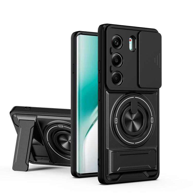 Lens Sliding Window Multifunctional Magnetic Shockproof Phone Case, For Tecno Camon 40 Premier 5G, For Tecno Camon 40 4G, For Tecno Spark 30 Pro 4G, For Tecno Spark 30 4G, For Tecno Spark Go 2025, For Tecno Spark 30C 4G, For Tecno Pova 6 Neo 4G        ...